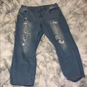 Distressed jeans